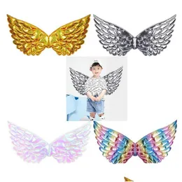 Dekoracja imprezy anioł Fairy Rainbow Wings Fancy Wing Halloween Wedding Birthday Party Costume Akcesoria Dekoracja Dhdbh