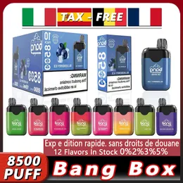 Original Bang Box 8500 puff Disposable e-cigarette 0%2%3%5% concentration 12 flavors 18ml 550mah battery Pre-filled Pod Mesh Coil e-cigarette pen Duty-free Europe