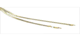 Catene 1824 pollici oro 18 carati 6mm catena laterale completa collana classica da donna uomo039s gioielli moda festa nuziale4091610