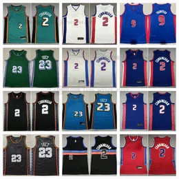 2023-24 Novo camisa de basquete da cidade 2 Cade Cunningham 9 Ausar Thompson 23 Jaden Ivey Black Branco Blue Costura Men S-xxxl