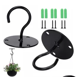 Hooks Rails 7pcs/Set Metall Wandmontierte Deckenhaken hängende Korbpflanzen Laternen Blumentöpfe Lichter Home Decor -Werkzeuge für Outdoor Dhbmy