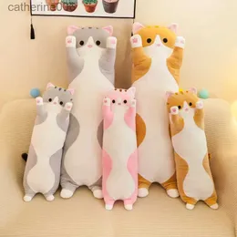 Animali di peluche ripieni 50-130 cm Peluche Animali Gatto Carino Creativo Lunghi giocattoli morbidi Ufficio Pausa Pisolino Cuscino per dormire Cuscino farcito Bambola regalo per bambiniL231228