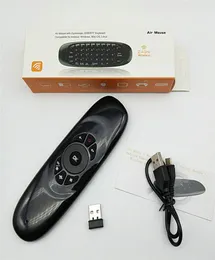 1st C120 Air Mouse 24G Wireless Mini -tangentbord Fly Air Mouse Trådlöst tangentbord för bärbar dator och ställ in Top TV Box6060753