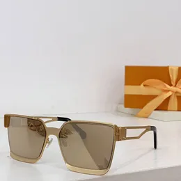 Designer quadrado óculos de sol milionário metal óculos de sol luxo senhora festa óculos de sol masculino personalidade ao ar livre milionário óculos de sol z1991