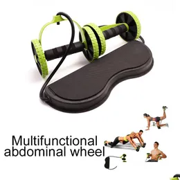 Ab Rollers Räder Roller Stretch Elastic Bauch Widerstand Pl Seil Werkzeug Muskel Taille Stoh Übung Trainer Drop Lieferung Sport O Dhmqk