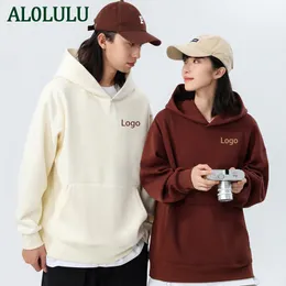 AL0LULU With Logo Hooded Sweatshirt Couple Sweatshirt Sherpa Hoodie Thickened Sports Top