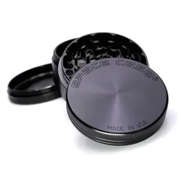 Space Case Metal Tobacco Grinder Smoking Accessories 63mm 4 Layers With Triangle Scraper Aluminium Alloy Material Dry Herb Spice Crusher Grinders