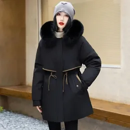 Damengrabenmäntel warme Baumwollpolstermantel Pai überwinden Frauen Winter Baumwoll-Padd-Jacke Ausnehmbares zweiteiliger langer Parkas Outwear