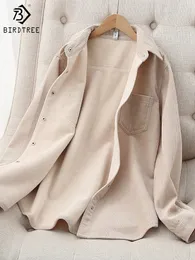 Dickes Samt-Uni-Hemd, Winter-warme Blusen und Tops, lässige Cordjacke, weibliche Kleidung, Mantel, Outw T29701X 231227