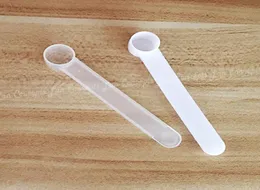 100pcslot 2ML Spoon 1g Plastic Measuring Scoop 1 gram Measure Tools 91154125mm white and translucence for option 2577512