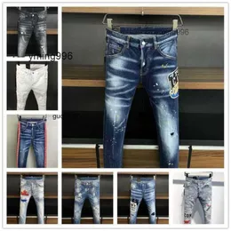 dsquared2 Вы Jeans denim da uomo di design di lusso d2 dsq2 dsquare Pantaloni a 2 fori COOLGUY Pantaloni da motociclista Abbigliamento LPHZ
