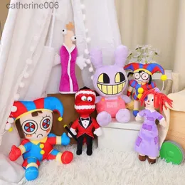 Pchane pluszowe zwierzęta Niesamowite cyfrowe cyrk pomni jax pluszowe kreskówki Plushie Toys teatr krańca lalka wypchana zabawki dla dzieci Bożego Narodzenia Prezent 231228
