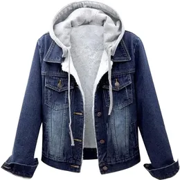 5xl mulheres denim jaqueta chique feminino oversize outerwear solto curto bf com capuz jeans casaco grande bolso topos 2023 primavera outono 231228