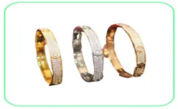 Set Volledige CZ diamanten Liefde Bangle Armbanden designer Zilver Goud schroevendraaier armband voor vrouwen en mannen paar sieraden53461241300747