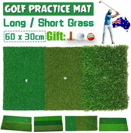 60x30 cm Golf Mat Swing Stick Practice som träffar Nylon Långt gräsgummikul Boll tee inomhus utomhusträning AIDS Tillbehör Hem Gym Fit2773934