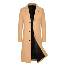 Outono e inverno masculino casual casaco de lã comprimento médio engrossado casaco de lã camisa masculina versátil blusão casaco 231227