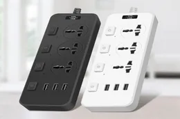 Smart Power Plugs Strip mit 3 USB 5V 2A Ports 2500 Joule 65 Fuß Verlängerungskabel Überspannungsschutz für Wohnheimzimmer6718888