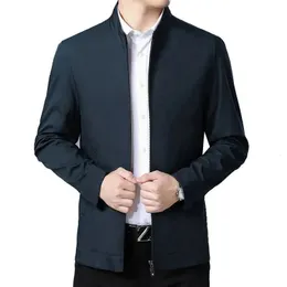 Printemps hommes d'affaires vestes décontractées hommes vêtements d'extérieur légers coupe ajustée manteaux de couleur unie homme Streetwear Baseball automne 231228