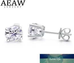 Aeaw Round Moissanite Cut Total 200ct 65mm Teste de diamante passou Moissanite Silver Breating Jeia Girlfriend Gift26922173910246