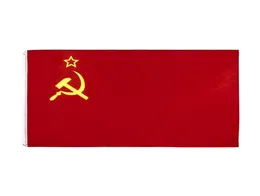 Stokta 3x5ft 90x150cm Sovyet Sosyalist Cumhuriyetler SSCR bayrağının ve kutlama dekorasyonunun afişini asma Red CCCP Birliği