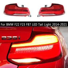 مجموعة خلفية لتصميم السيارة ل BMW F22 F23 F87 LED LED Light 14-21 الفرامل عكسي وقوف السيارات تشغيل الإشارة اللافت