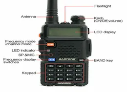 Walkie talkie bf uv5r tvåvägs radioskanner handhållen polis brandskinka trådlös transceiver5524310