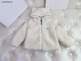 Nuova giacca per bambini Cappotto da bambino in pura lana di agnello bianca Taglia 100-160 vestiti firmati per bambini Capispalla per bambini con cappuccio Dec20