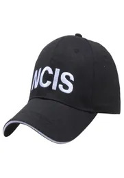 2022 Agente especial NCIS Black Cap para homens Mulheres Bordado Carta Criminal Service Filme Ajuste Baseball Cap78848152772