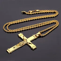 Ornamento hip hop popolare Jesus Cross Cipcant Necklace Hip Hop Hop Party Accessori necessari Accessori 3 Styles264D