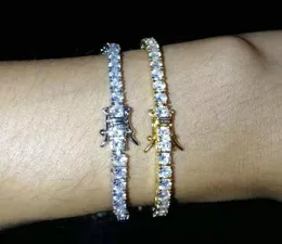 7 8 pouces 3mm glacé chaînes bracelets pour hommes designer de luxe bling diamant bracelet hip hop or argent chaîne de tennis bijoux l3745621