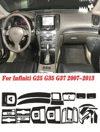 Para Infiniti G25 G35 G37 2 portas coupe CarStyling Novo 5D fibra de carbono interior do carro console central mudança de cor moldagem adesivo dec6666716