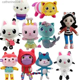 Animali di peluche ripieni I più nuovi 10 stili Gabby Dollhouse Peluche Mercat Cartoon Animali di peluche Sirena Gatto Peluche Bambola Bambini Compleanno Christams GiftsL231228