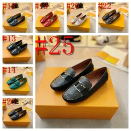 34 Style Dress Shoes Designer Shoes Casual Men Trample Lazy Loafers Women Flat Authentic Cowhide Metal Leather Letter Mules Princetown Tassels Man Shoe Storlek 35-42-45