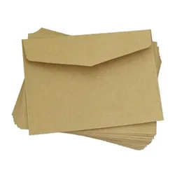 Упаковочные пакеты 1000 шт./лот, винтажный конверт из крафт-бумаги, пустая открытка с благодарностью, бизнес-креативное хранение, мини-маленький Lx4382, Drop Delive Dhcpr