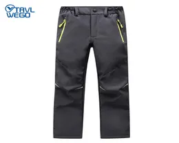 TRVLWEGO Ski Pants Hiking Camping Sports Winter Boy Girl Night Glow Waterproof Breathable Soft Shell Thick Snow Pants Kids6982622