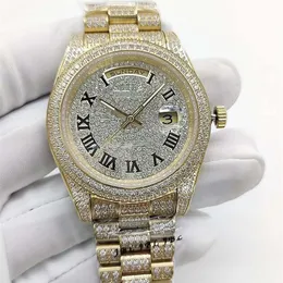 Designer de luxo Classic FashionSet com diamante Relógio Automático Tamanho 41mm escala digital Vidro de safira recurso à prova d'água Christma242J