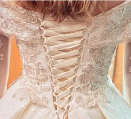 Nuovo abito da sposa del kit corsetto satinato Sostituisci la cerniera tutti i colori e le lunghezze in pizzo 7930815