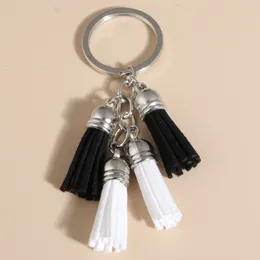 Schlüsselanhänger für Damen und Herren, Leder, Quaste, Metall, Schlüsselanhänger, Geburtstagsgeschenk, DIY-Schmuckherstellung, Großhandel