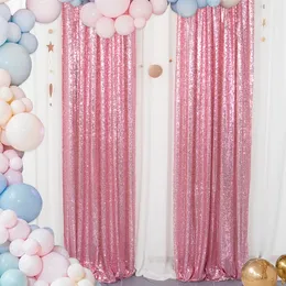 for Wedding Birthday Christmas Baby Shower Party Decoration Sequin Backdrop Curtain Purple Glitter Po Booth 231227