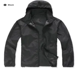 Drop Summer Womens Mens Brand Rain Jacket Coats في الهواء الطلق هوديز غير مقاومة للرياح ومقاومة للماء معاطف الوجه واقي من الشمس blac7105098