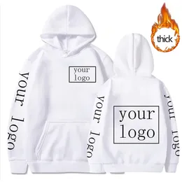 Seu próprio design marca/imagem personalizado hoodies homens mulheres diy moletom engrossar casual solto roupas 11 cores moda 231228