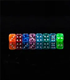 جديد 100pcs 1218mm زهر الشفاف نقطة اللون 16 Digital Automatic Game KTV Dice Acrylic Gambing Dices4613983