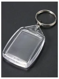 50 adet temiz akrilik plastik boş anahtarlar pasaport po anahtar zincirini ekle anahtarfoblar anahtarlık anahtar zinciri yüzük 8638565