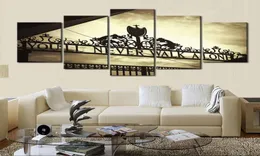 Modular Vintage Pictures Home Decor Paintings On Canvas 5 Pieces Anfield Stadium Wall Art For Living Room HD Printed Modern9404959