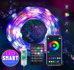 LED Pixel String Light Outdoor Bluetooth App Control 33ft RGB Julbelysning Strip ICRGB USB LED Fairy Lamp5429888