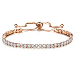 Neue Runde Tennis Armband Für Frauen Rose Gold Silber Farbe Zirkonia Charme Armbänder Armreifen Femme Hochzeit Jewelry1153183