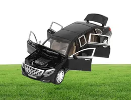 124 Mercedes için Oyuncak Modeli Maybach S600 Limuzin Diecast Metal Model Araba Oyuncak Çocuklar Noel Hediye Oyuncak Araba Koleksiyonu T2008143376