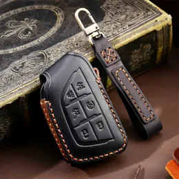 Klucz samochodowy Klucz trekkingowy Nowy styl przybycia Skórzany Styl Klucz Case Cover Kluczowe akcesoria samochodowe dla Cadillac CT4 CT5 2020 2021L2031228