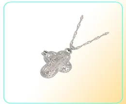 Exquisite 925 Sterling Silver Chain Necklace Diamond Jewelry Magnet Box Pendant Devout Anniversaryギフトファッションアクセサリー1570710