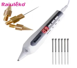 9 Ebenen Plasma-Stift zur Tattoo-Entfernung Hautflecken-Entferner Gerät Dot Mole Spot Wart Removal Beauty Care Tool + Nadeln 2203097165344